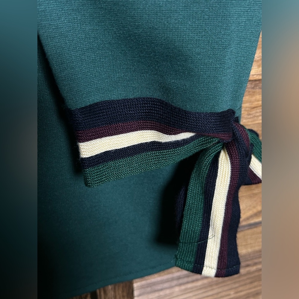 Melissa Paige Teal Blouse with Ribbon Accents - Picture 2 of 4